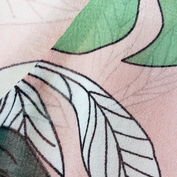 Cabi Women's Tropical Peach Sleeveless Semi Sheer Shirt Shell Blouse Tank Top - Picture 4 of 10